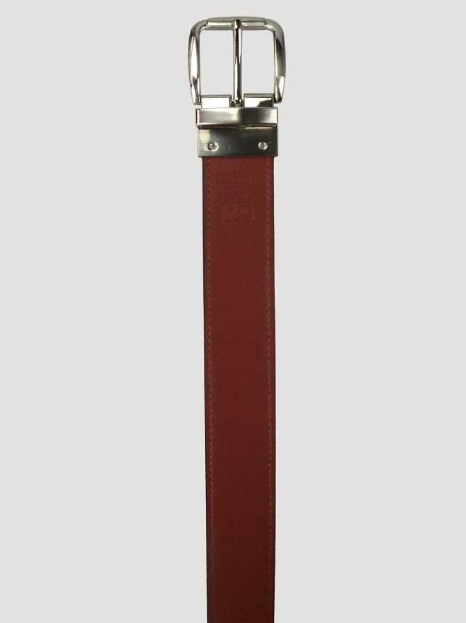 Men's Reversible Stitched Leather Belt - Image 5