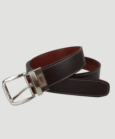 Men's Reversible Stitched Leather Belt
