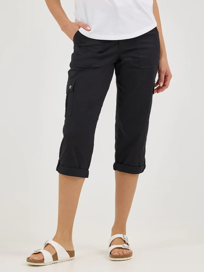 Women's Ultra Lux Comfort with Flex-to-Go Relaxed Fit Cargo Capri - Image 2