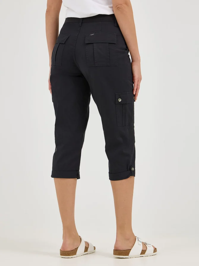 Women's Ultra Lux Comfort with Flex-to-Go Relaxed Fit Cargo Capri - Image 3