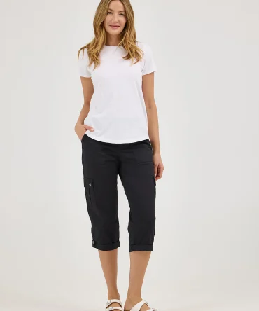 Women's Ultra Lux Comfort with Flex-to-Go Relaxed Fit Cargo Capri