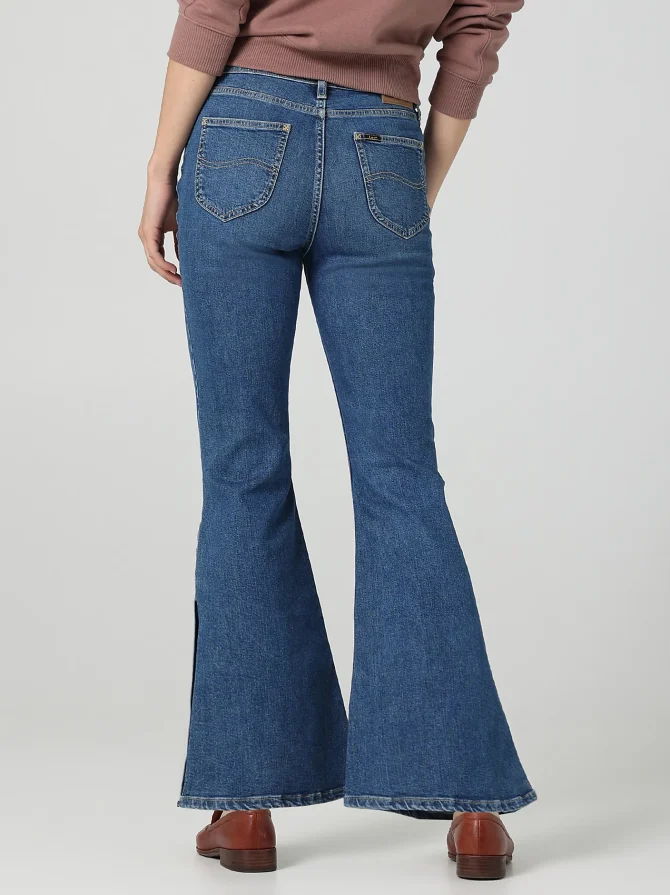 Women's High Rise Split Flare Jean - Image 2