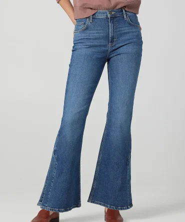 Women's High Rise Split Flare Jean