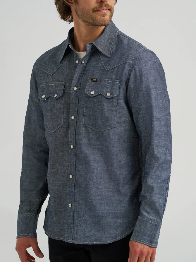 Men's Lee 101 Western Shirt - Image 4