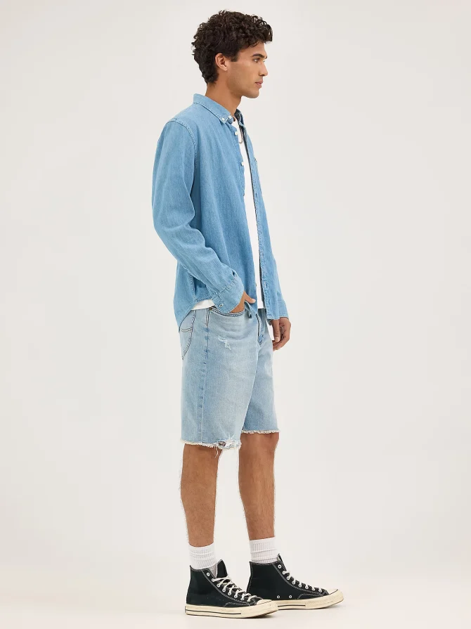 Men's Heritage Loose Fit Slouch Denim Short - Image 3
