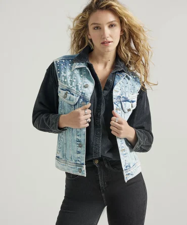 Women's Pearl Denim Vest