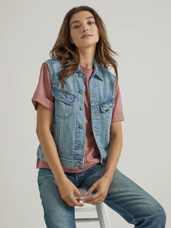 Women's Denim Vest - Image 3