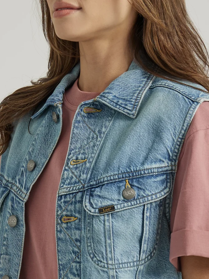 Women's Denim Vest - Image 4