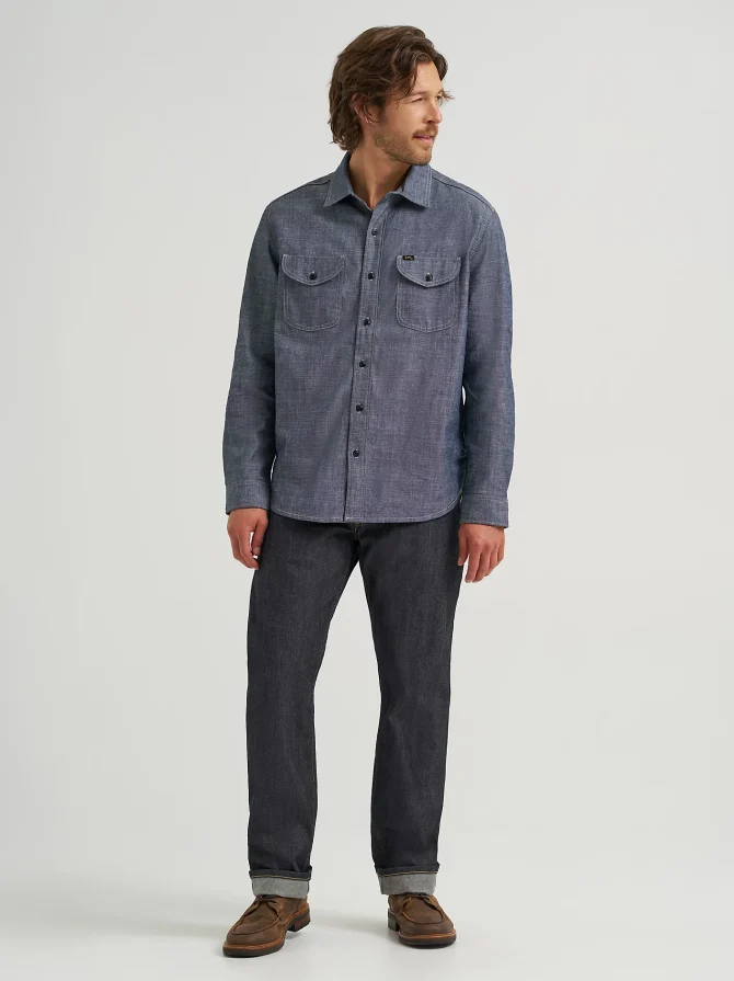 Men's Lee 101 70's Denim Overshirt - Image 2