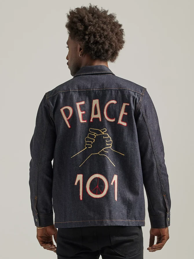 Men's Lee 101 Peace Denim Overshirt - Image 2