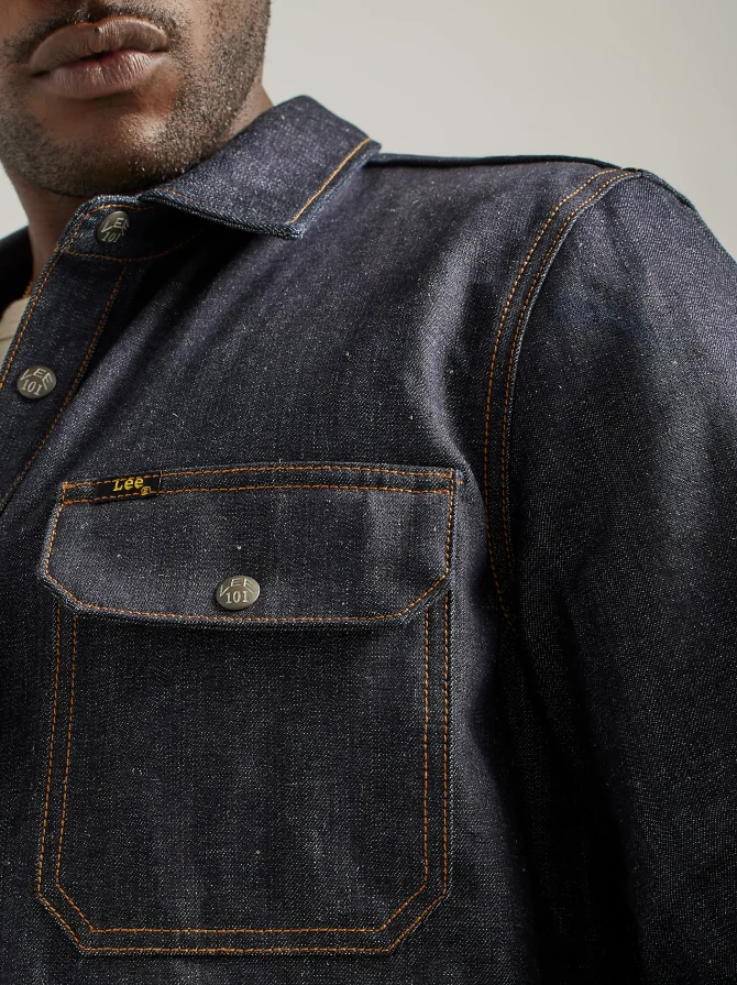 Men's Lee 101 Peace Denim Overshirt - Image 4