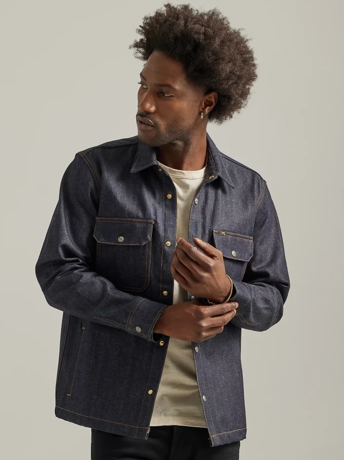 Men's Lee 101 Peace Denim Overshirt - Image 7