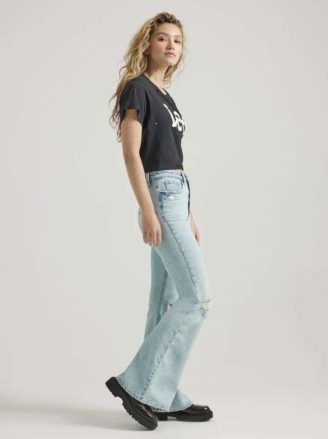 Women's High Rise Flare Jean - Image 3