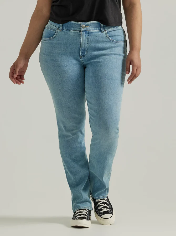 Women's Ultra Lux Comfort with Flex Motion Straight Jean (Plus) - Image 2