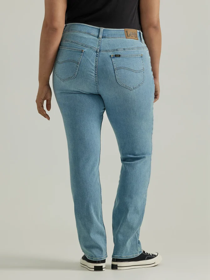 Women's Ultra Lux Comfort with Flex Motion Straight Jean (Plus) - Image 3