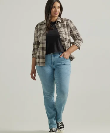 Women's Ultra Lux Comfort with Flex Motion Straight Jean (Plus)