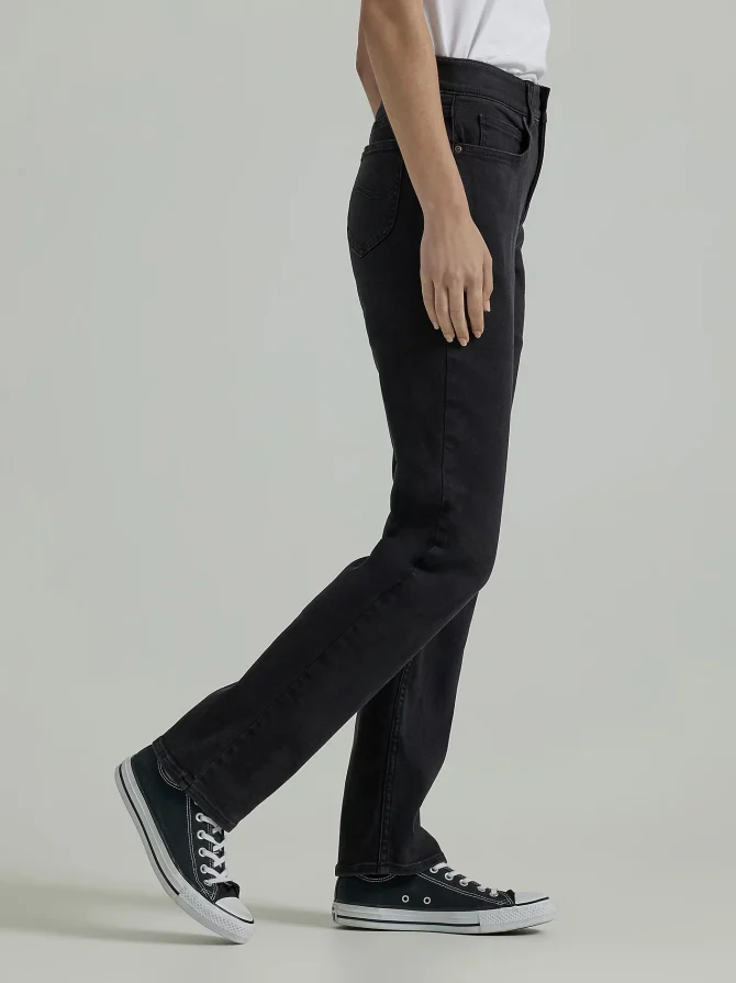 Women's Ultra Lux Comfort with Flex Motion Straight Jean (Petite) - Image 4