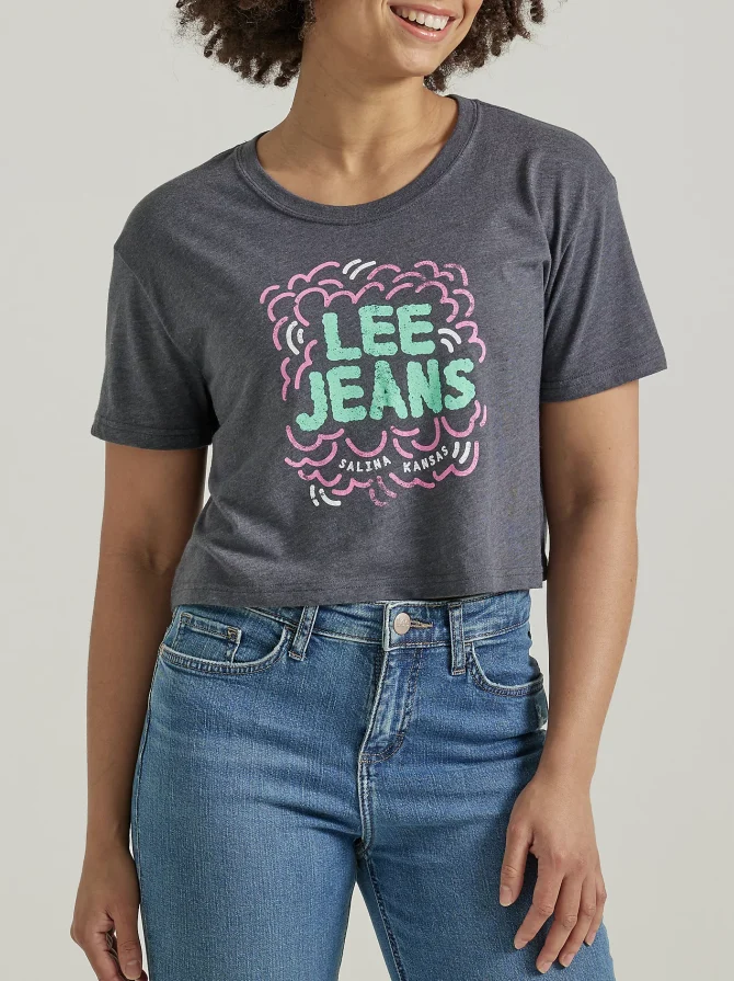 Women's Lee Jeans Boyfriend Crop Graphic Tee
