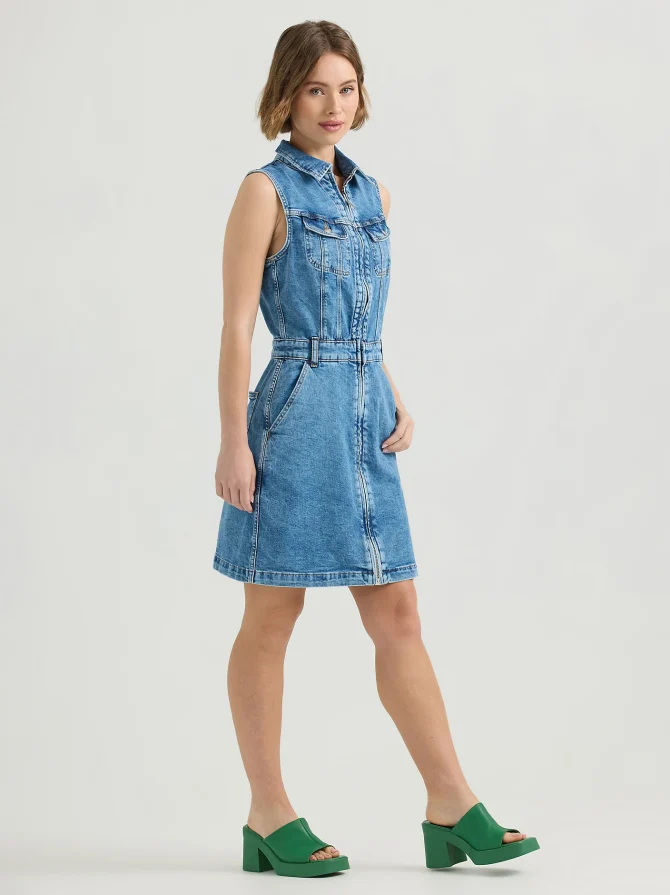 Women's '70s Union-All™ Zip-Up Dress - Image 3