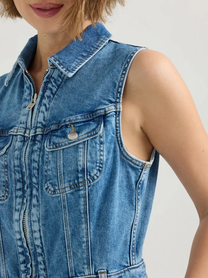 Women's '70s Union-All™ Zip-Up Dress - Image 5