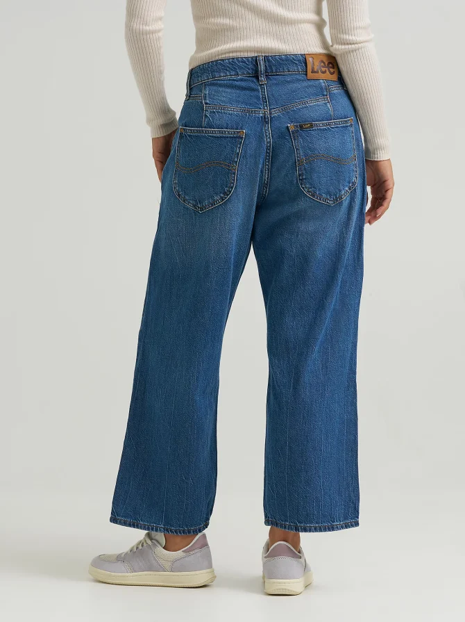 Women's Loose Crop Button-Fly Jean - Image 3