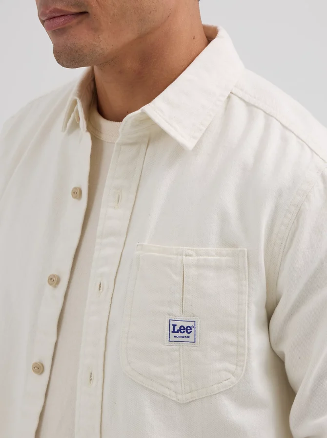Men's Carolina One Pocket Denim Button Down Shirt - Image 4