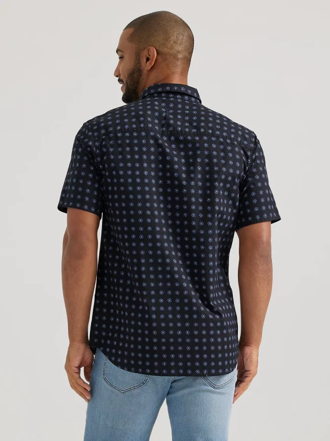 Men's Extreme Motion All Purpose Short Sleeve Floral Button Down Shirt - Image 2