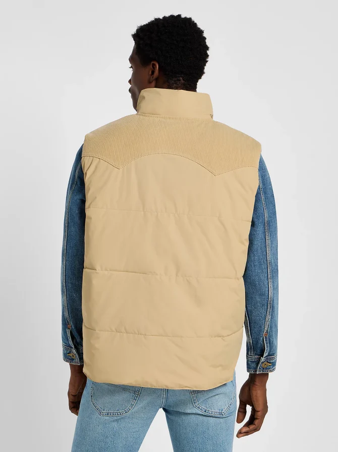 Men's Reversible Western Puffer Vest - Image 3