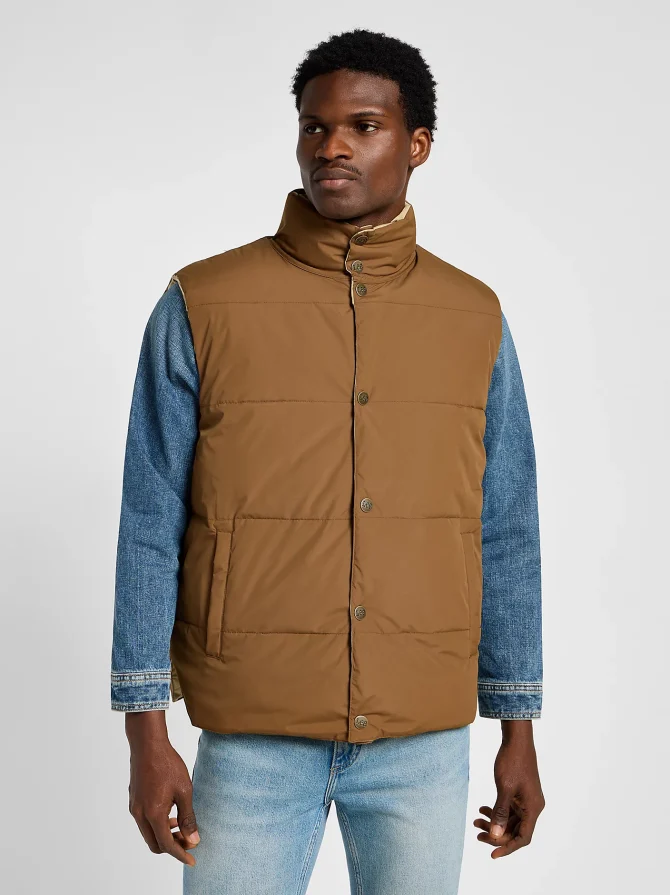 Men's Reversible Western Puffer Vest - Image 5