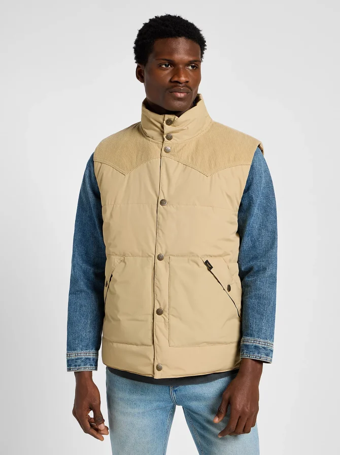 Men's Reversible Western Puffer Vest - Image 6
