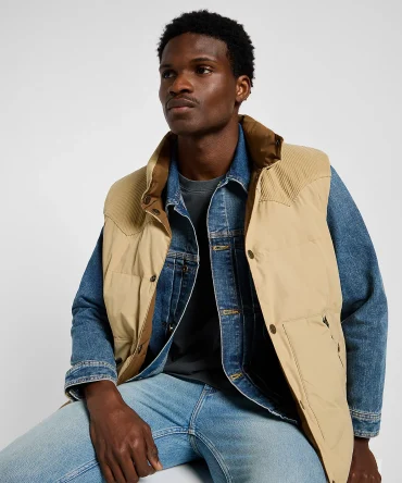 Men's Reversible Western Puffer Vest