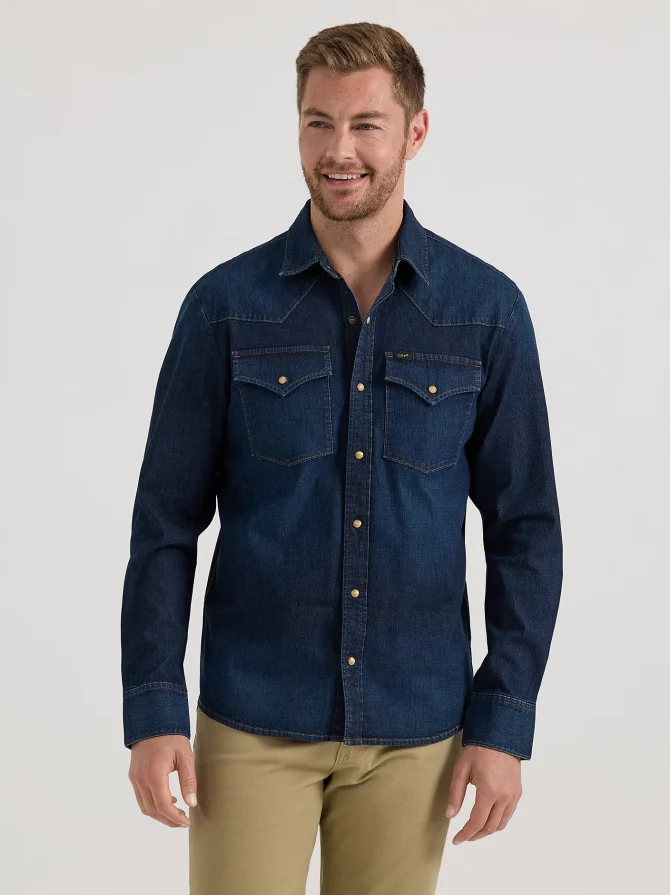 Men's All Purpose Western Denim Snap Shirt