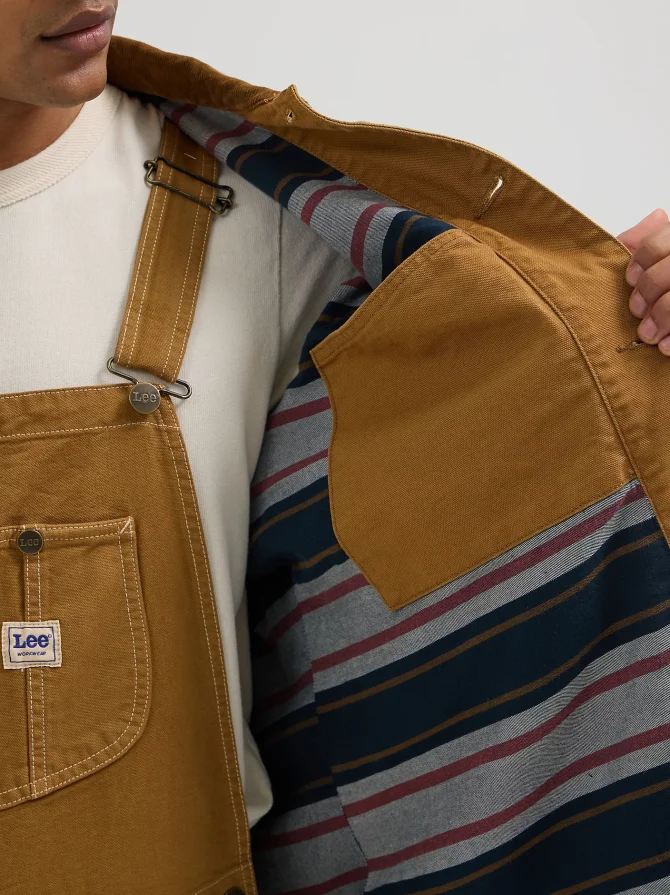 Men's Blanket Lined Workwear Chore Jacket - Image 5