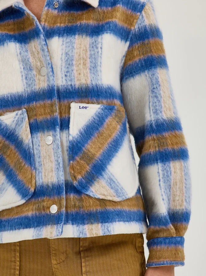 Women's Cropped Wool Chore Jacket - Image 5