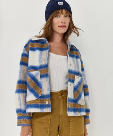 Women's Cropped Wool Chore Jacket