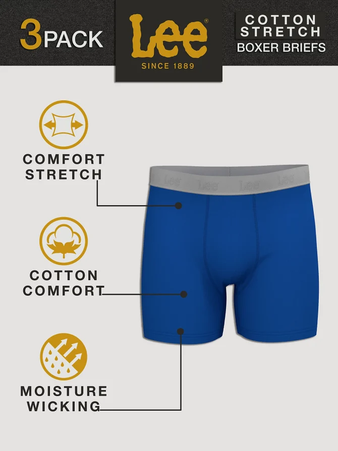 Men's 3-Pack Comfort Stretch Boxer Briefs - Image 8