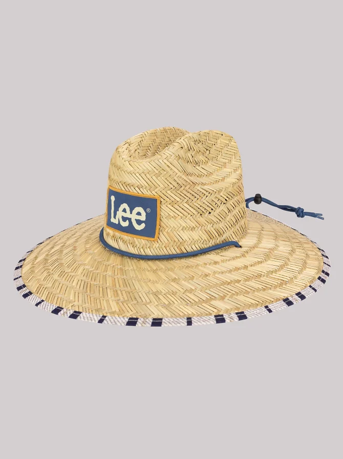 Men's Straw Stripe Lifeguard Hat - Image 2