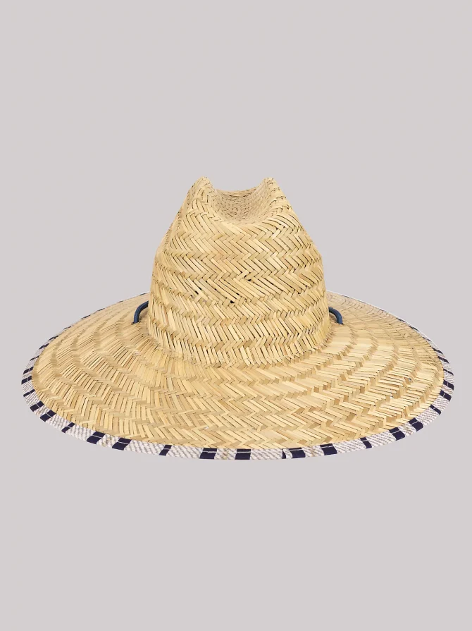 Men's Straw Stripe Lifeguard Hat - Image 3