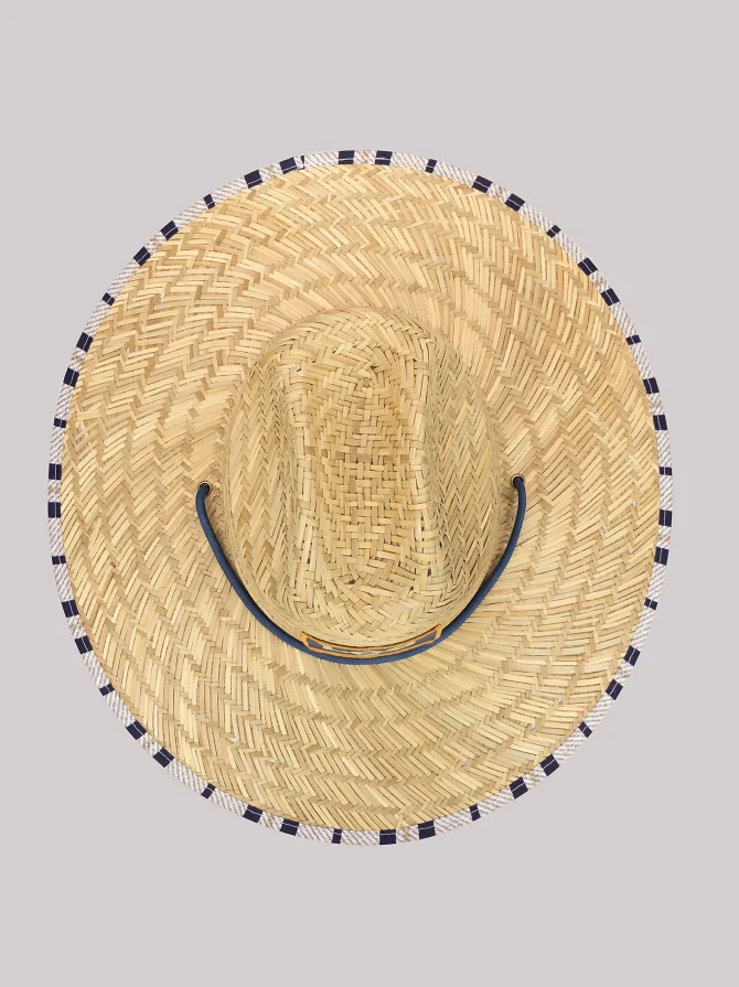 Men's Straw Stripe Lifeguard Hat - Image 4