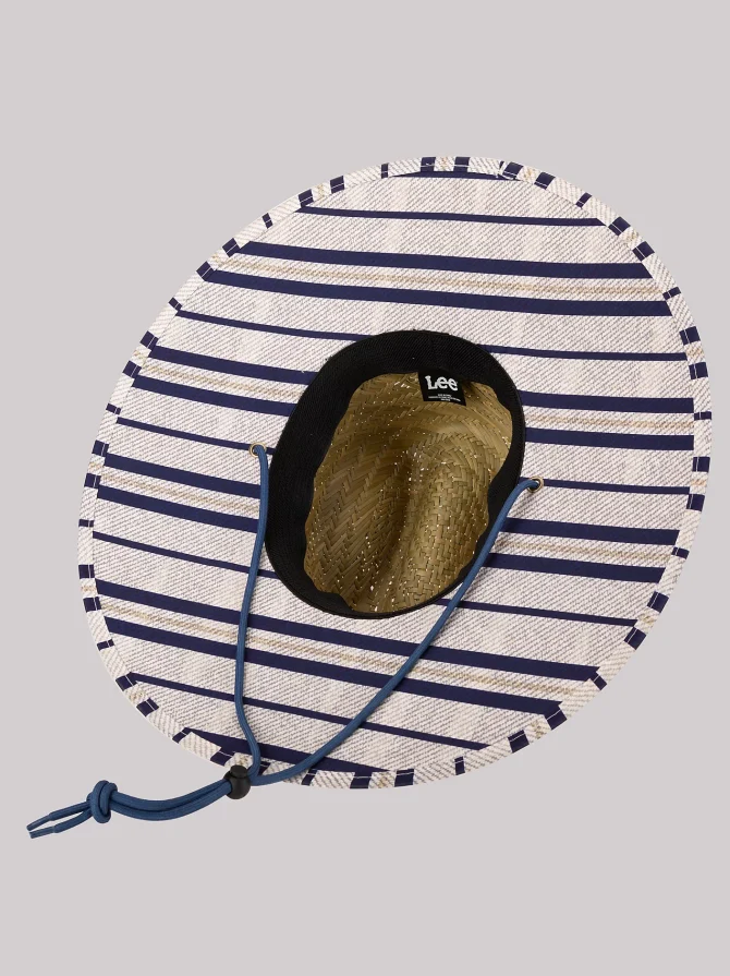Men's Straw Stripe Lifeguard Hat - Image 5