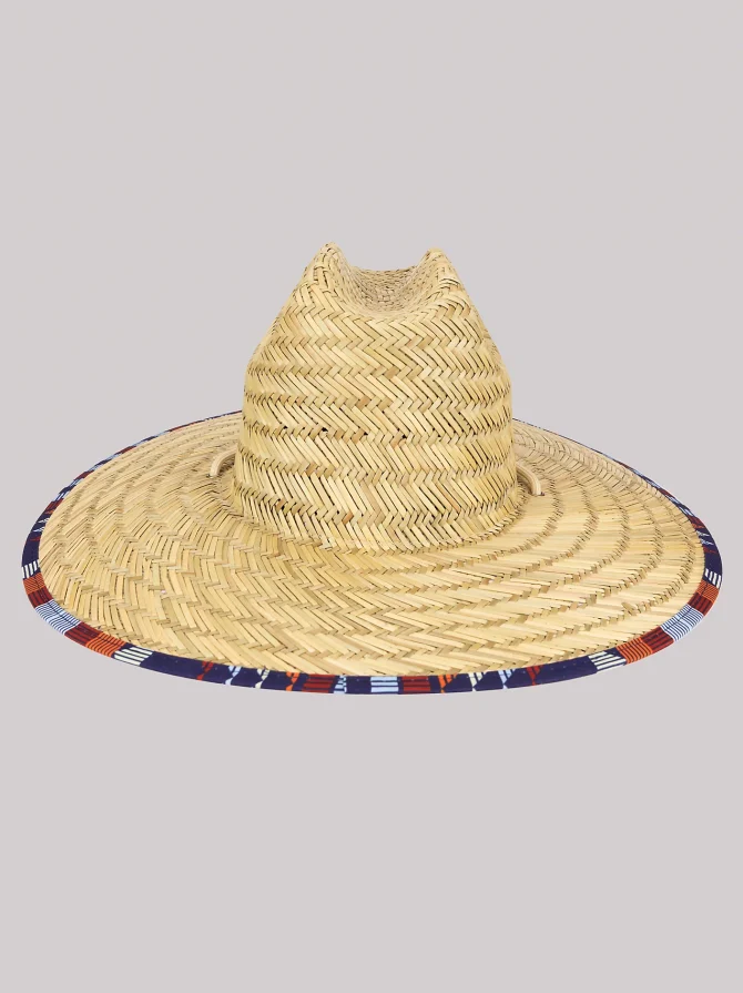 Men's Straw Aztec Lifeguard Hat - Image 2