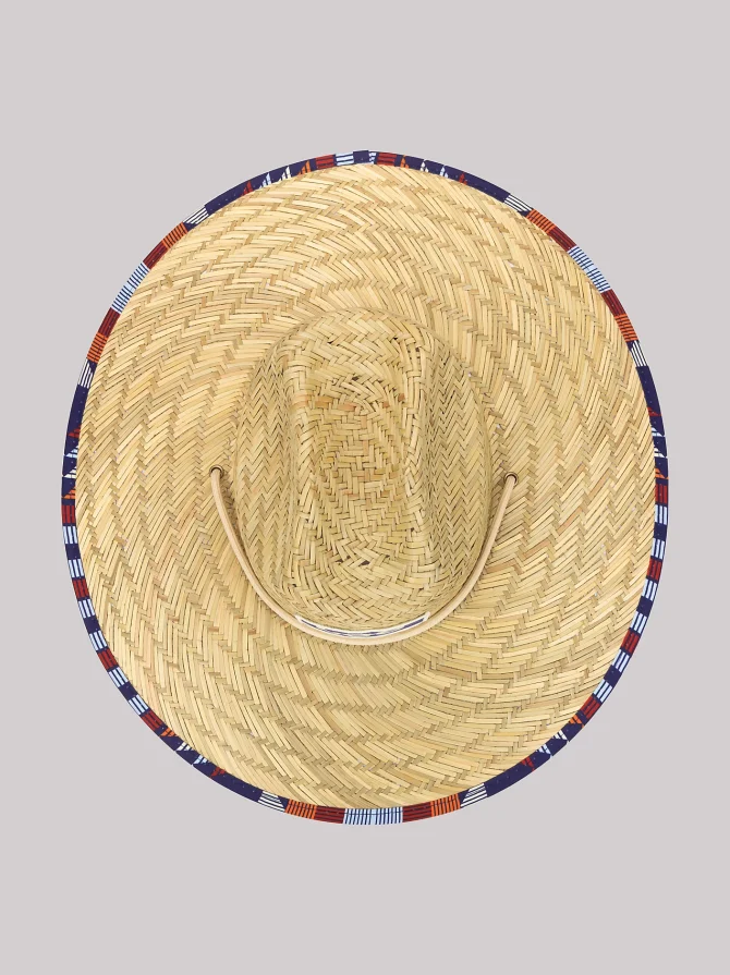 Men's Straw Aztec Lifeguard Hat - Image 4