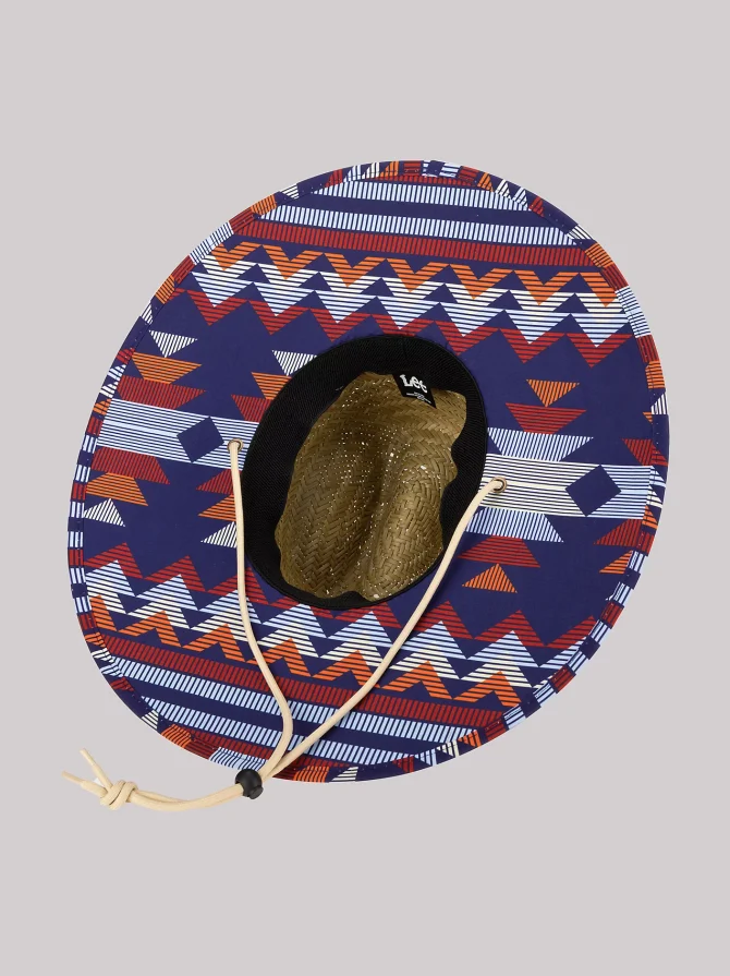 Men's Straw Aztec Lifeguard Hat - Image 5