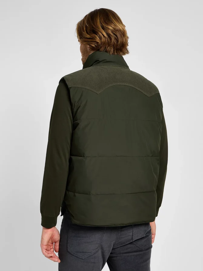 Men's Reversible Western Puffer Vest - Image 3