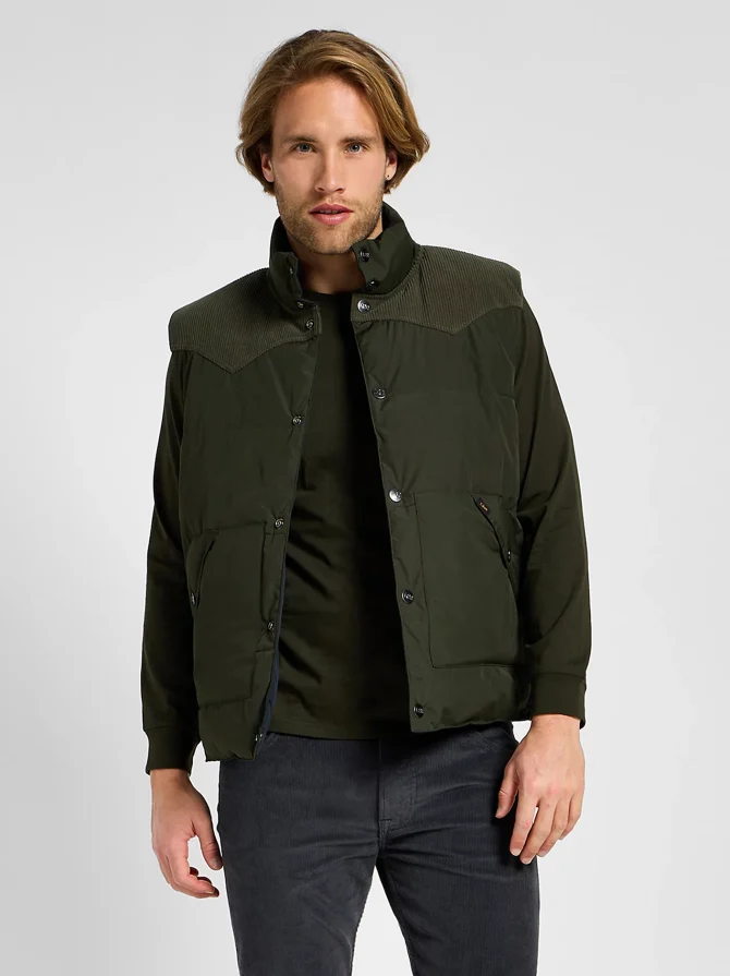 Men's Reversible Western Puffer Vest