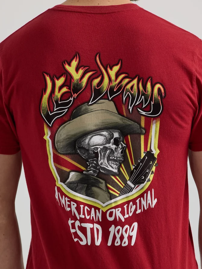 Men's Cowboy Skeleton Graphic Tee - Image 4