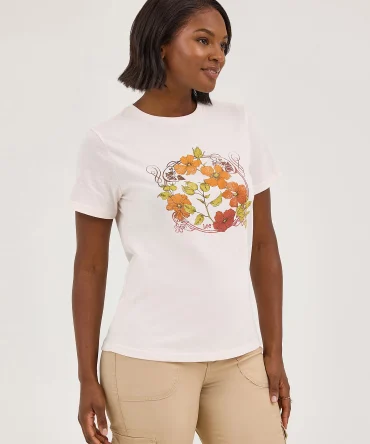 Women's Floral Wreath Graphic Tee