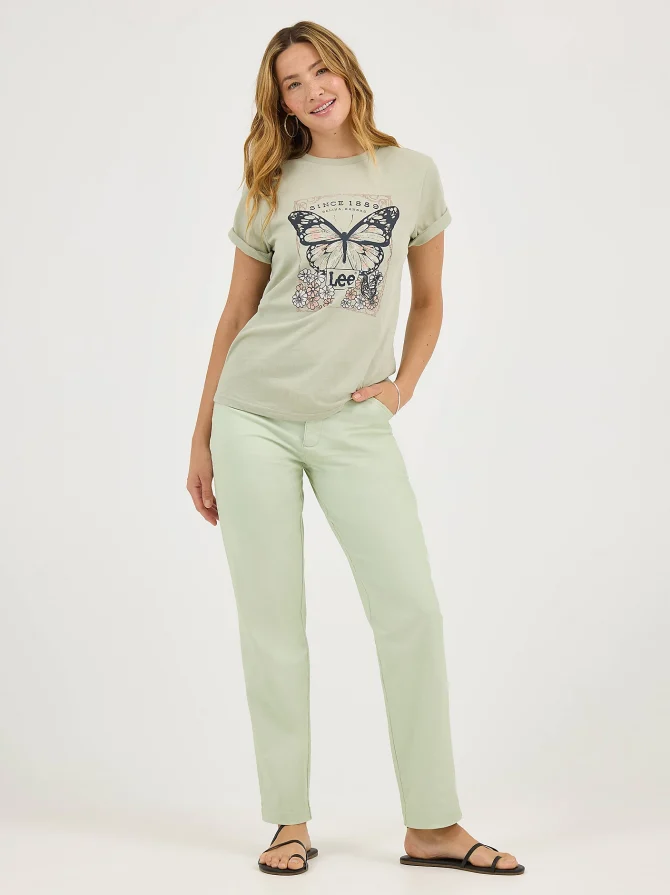 Women's Floral Butterfly Graphic Tee - Image 4