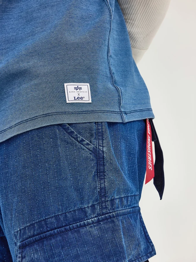 Men's Alpha x Lee® Indigo Dyed Loose Pocket Tee - Image 8