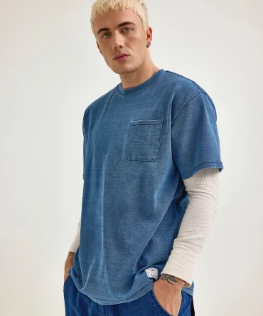 Men's Alpha x Lee® Indigo Dyed Loose Pocket Tee